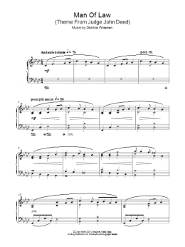 page one of Man Of Law (Theme From Judge John Deed) (Piano Solo)