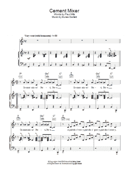 page one of Cement Mixer (Piano, Vocal & Guitar Chords)