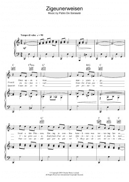 page one of Zigeunerweisen (Piano, Vocal & Guitar Chords)