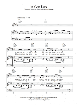 page one of In Your Eyes (Piano, Vocal & Guitar Chords)