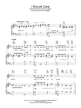 page one of I Should Care (Piano, Vocal & Guitar Chords)