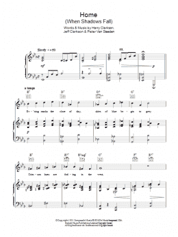 page one of Home (When Shadows Fall) (Piano, Vocal & Guitar Chords)
