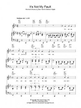 page one of It's Not My Fault (Piano, Vocal & Guitar Chords)