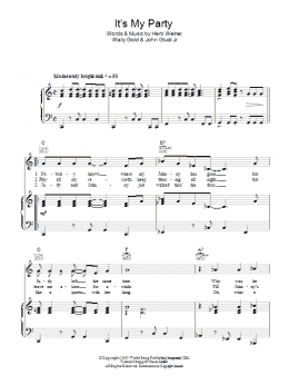page one of It's My Party (Piano, Vocal & Guitar Chords)