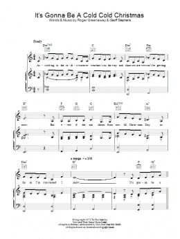 page one of It's Gonna Be A Cold Cold Christmas (Piano, Vocal & Guitar Chords)