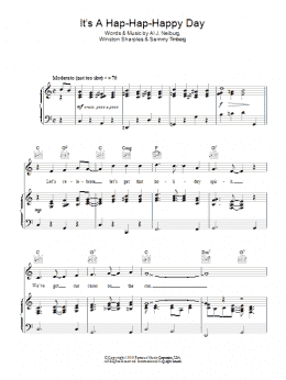 page one of It's A Hap-Hap-Happy Day (Piano, Vocal & Guitar Chords)