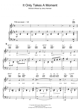 page one of It Only Takes A Moment (from Hello, Dolly!) (Piano, Vocal & Guitar Chords)