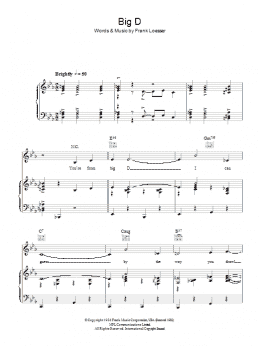 page one of Big D (Piano, Vocal & Guitar Chords)