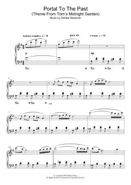 page one of Portal To The Past (Theme From Tom's Midnight Garden) (Piano Solo)