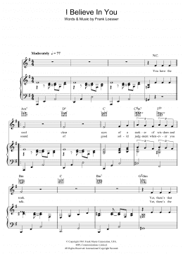 page one of I Believe In You (Piano, Vocal & Guitar Chords)