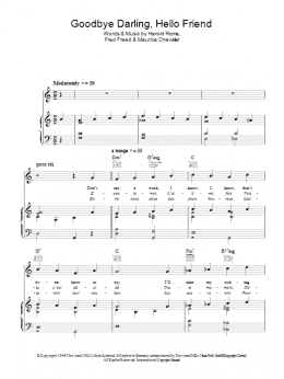 page one of Goodbye Darling, Hello Friend (Piano, Vocal & Guitar Chords)