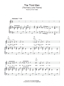 page one of The Third Man (The Harry Lime Theme) (Piano, Vocal & Guitar Chords)