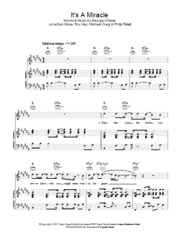 page one of It's A Miracle (Piano, Vocal & Guitar Chords)