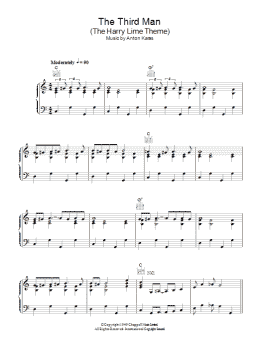 page one of The Third Man (The Harry Lime Theme) (Piano Solo)