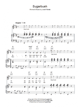 page one of Sugarbush (Piano, Vocal & Guitar Chords)