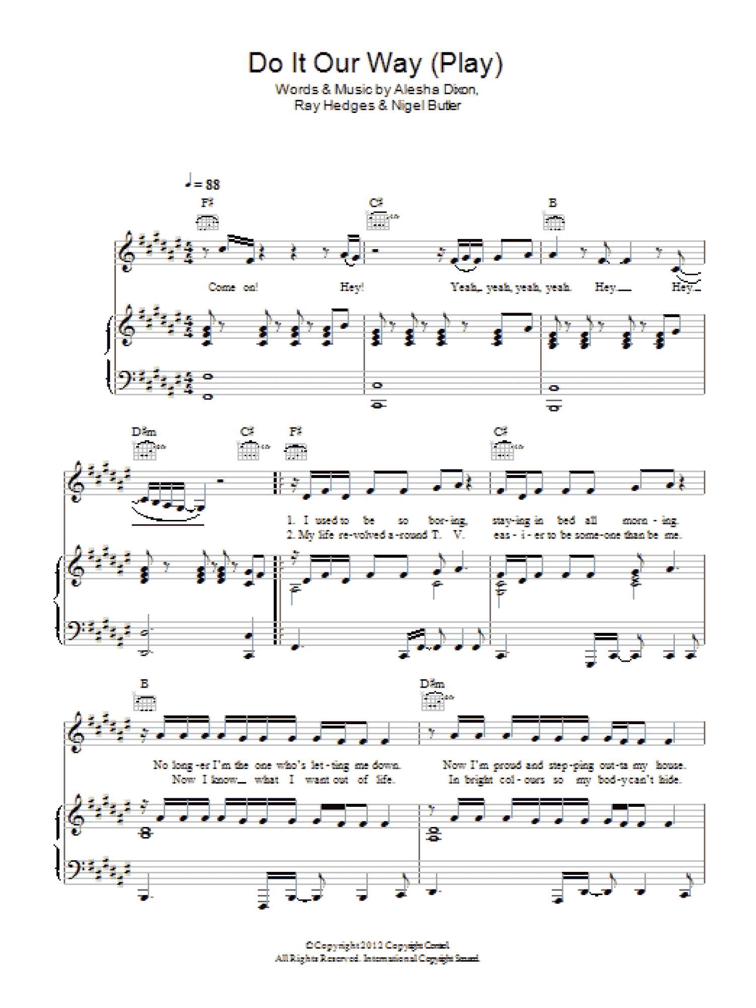 Do It Our Way (Play) (Piano, Vocal & Guitar Chords)
