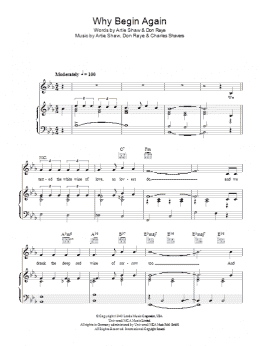 page one of Why Begin Again (Piano, Vocal & Guitar Chords)