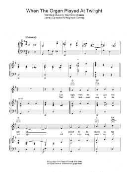 page one of When The Organ Played At Twilight (Piano, Vocal & Guitar Chords)