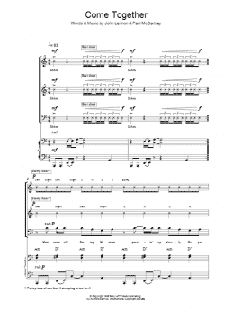page one of Come Together (arr. Jeremy Birchall) (SAB Choir)