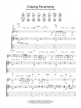 page one of Chasing Pavements (Guitar Tab)