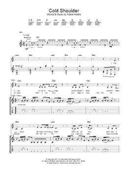 page one of Cold Shoulder (Guitar Tab)
