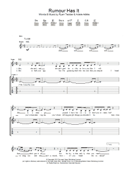 page one of Rumour Has It (Guitar Tab)