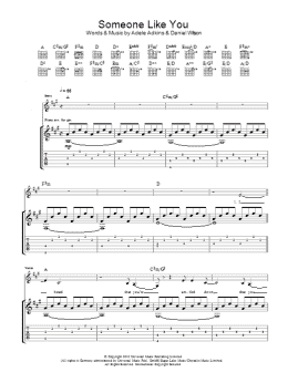 page one of Someone Like You (Guitar Tab)