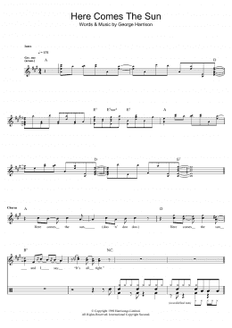 page one of Here Comes The Sun (Drums)