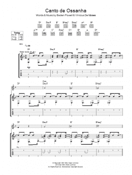 page one of Canto De Ossanha (Guitar Tab)
