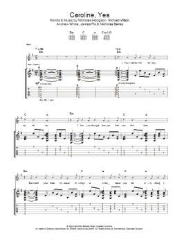 page one of Caroline, Yes (Guitar Tab)