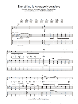 page one of Everything Is Average Nowadays (Guitar Tab)