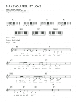 page one of Make You Feel My Love (Piano Chords/Lyrics)
