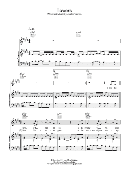 page one of Towers (Piano, Vocal & Guitar Chords)