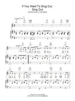 page one of If You Want To Sing Out, Sing Out (Piano, Vocal & Guitar Chords)