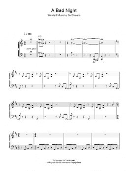 page one of A Bad Night (Piano, Vocal & Guitar Chords)