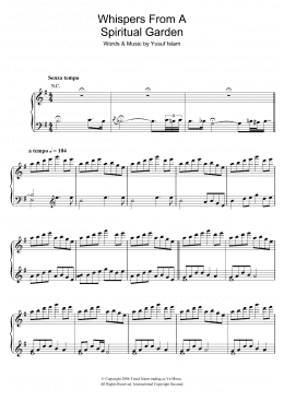 page one of Whispers From A Spiritual Garden (from the musical 'Moonshadow') (Piano, Vocal & Guitar Chords)