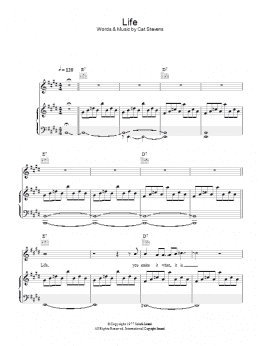 page one of Life (Piano, Vocal & Guitar Chords)