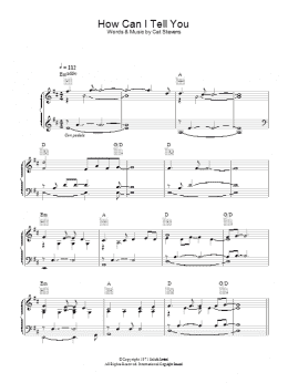 page one of How Can I Tell You (Piano, Vocal & Guitar Chords)