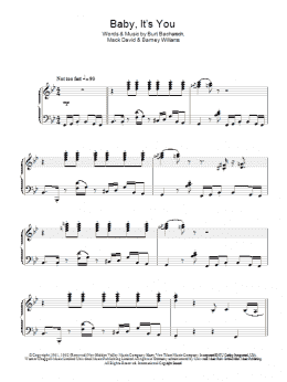 page one of Baby, It's You (Piano Solo)
