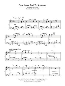 page one of One Less Bell To Answer (Piano Solo)