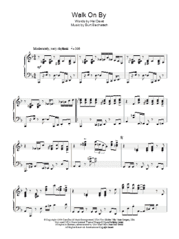 page one of Walk On By (Piano Solo)
