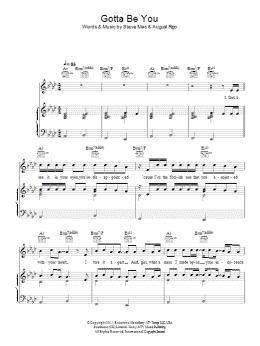 page one of Gotta Be You (Piano, Vocal & Guitar Chords)