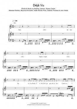 page one of Deja Vu (Piano, Vocal & Guitar Chords)