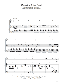 page one of Gasoline Alley Bred (Piano, Vocal & Guitar Chords)