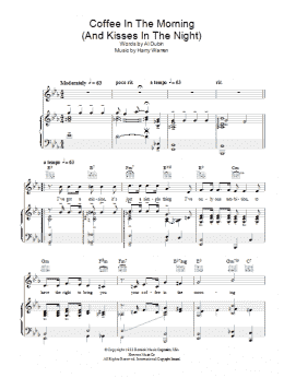 page one of Coffee In The Morning (And Kisses In The Night) (Piano, Vocal & Guitar Chords)