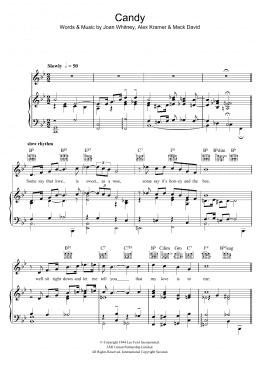 page one of Candy (Piano, Vocal & Guitar Chords)