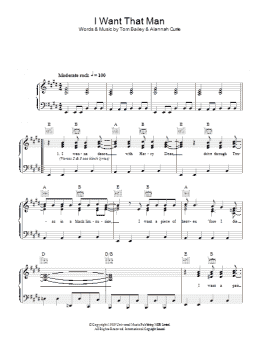 page one of I Want That Man (Piano, Vocal & Guitar Chords)