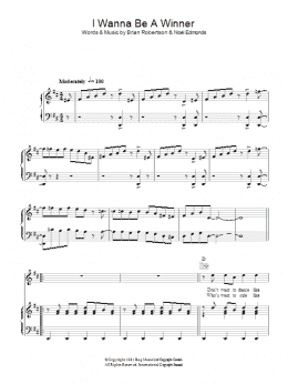 page one of I Wanna Be A Winner (Piano, Vocal & Guitar Chords)