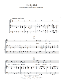page one of Honky Cat (Piano, Vocal & Guitar Chords)