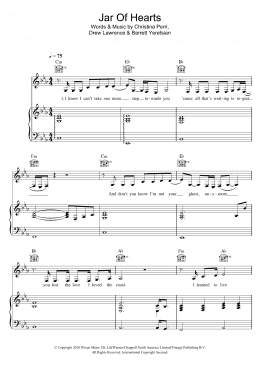 page one of Jar Of Hearts (Piano, Vocal & Guitar Chords)